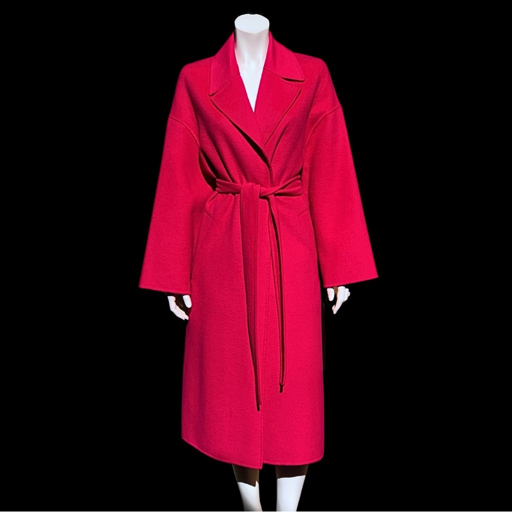 ZARA HOT PINK Wrap Coat S M